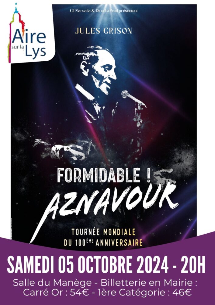 Jules Grison - "Formidable ! Aznavour" - Tournée mondiale du 100e anniversaire -