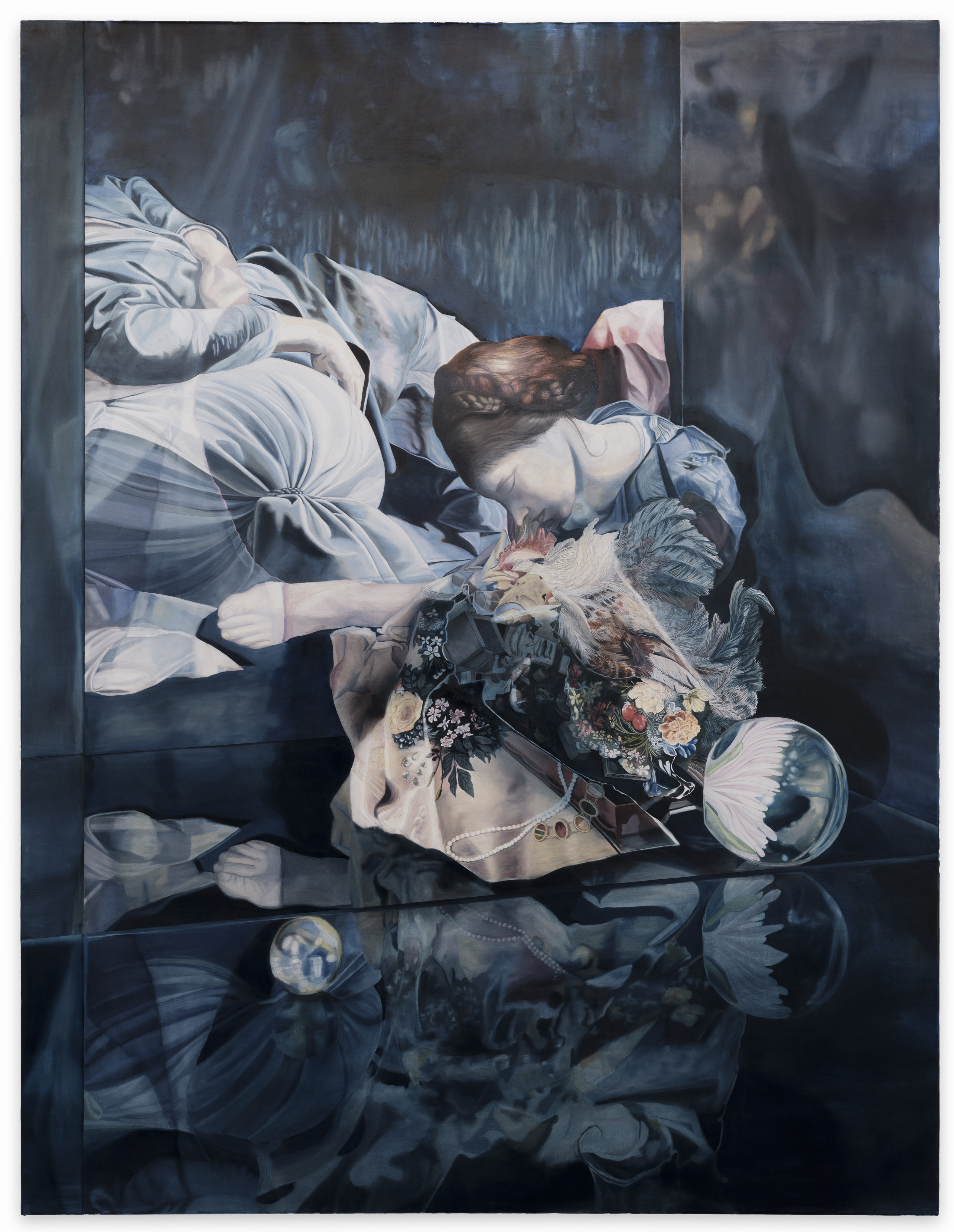 Rest on the Flight, huile sur toile, 150 × 115 cm, 2025, Collection privée Crédit photo : Hugard & Vanoverschelde